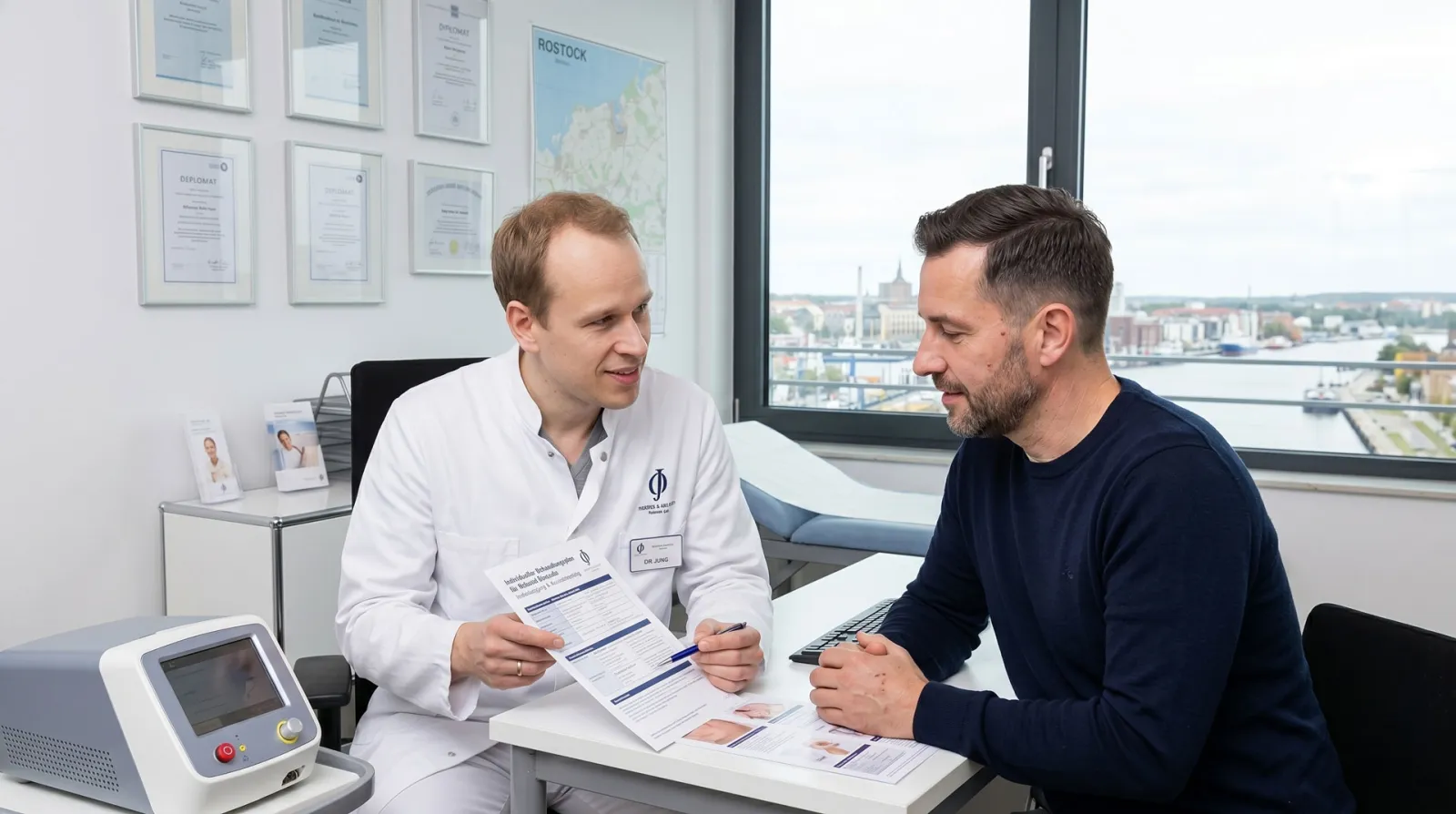 RF-Needling beim Facharzt für Dermatologie in Rostock, Dr. Dr. Ole Jung